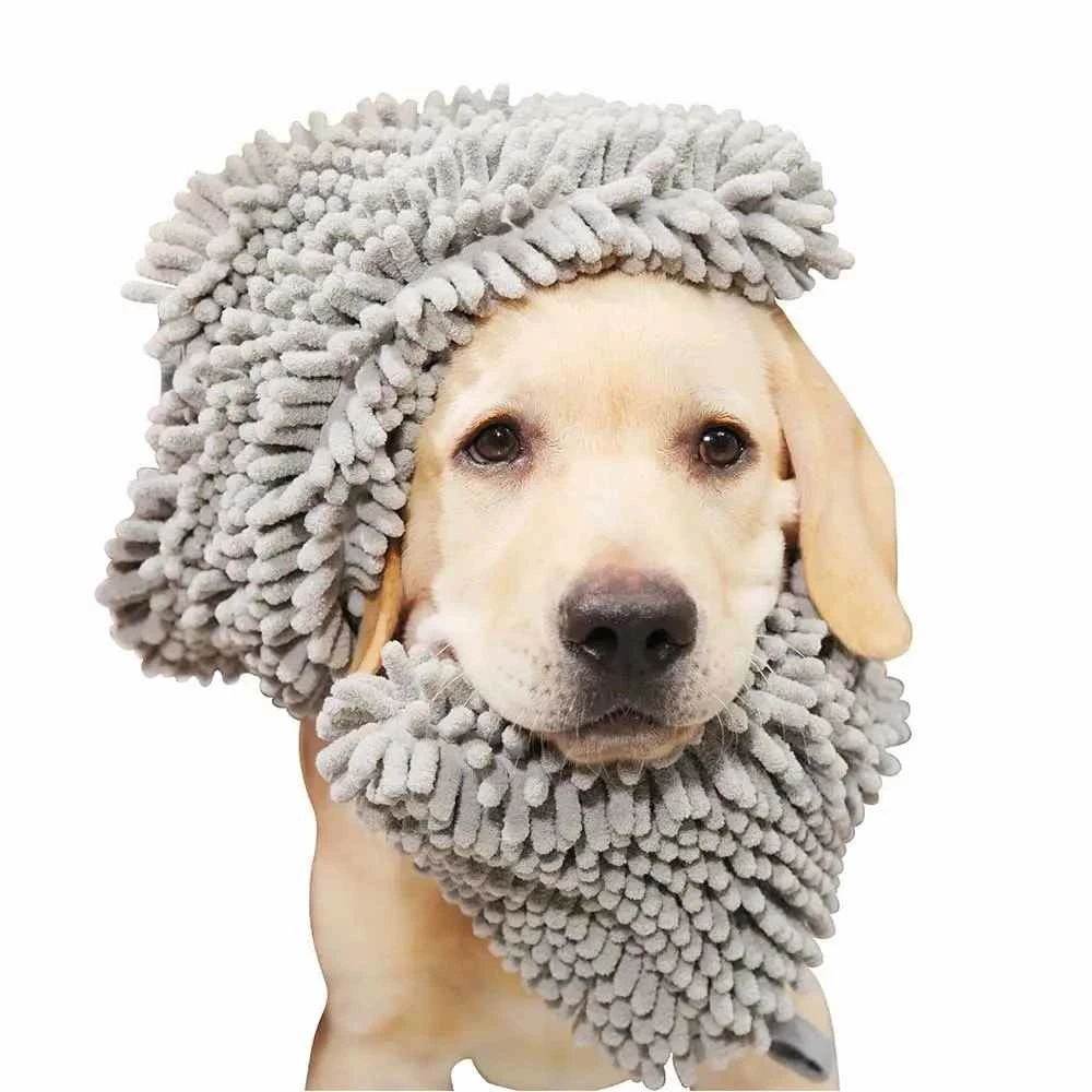 M-Pets Hondenhanddoek Grijs 3 M-Pets Hondenhanddoek Grijs