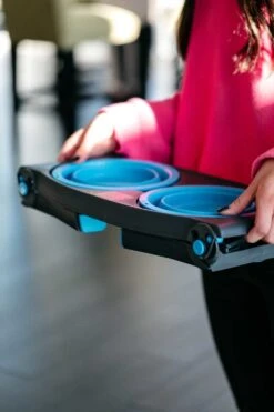 Dexas Adjustable Height Pet Feeder Pro Blue -Hunter Winkel image 1498