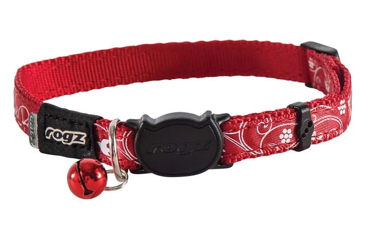 Rogz Kattenhalsband SilkyCat Rood 3 Rogz Kattenhalsband SilkyCat Rood