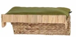 Silvio Design Wand Kattenligplank Met Groen Kussen
