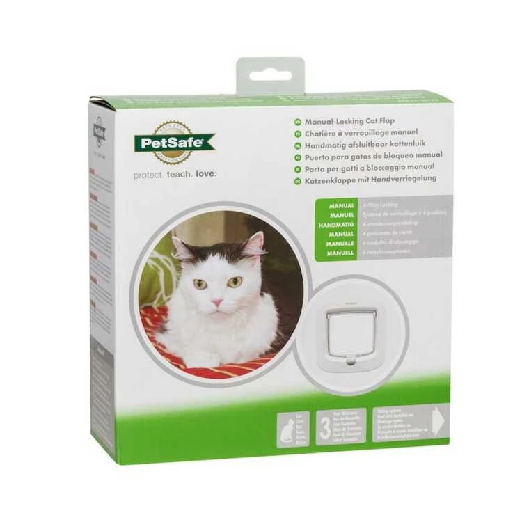 Petsafe Staywell Handmatig Kattenluik Wit 4 Petsafe Staywell Handmatig Kattenluik Wit - Afbeelding 2