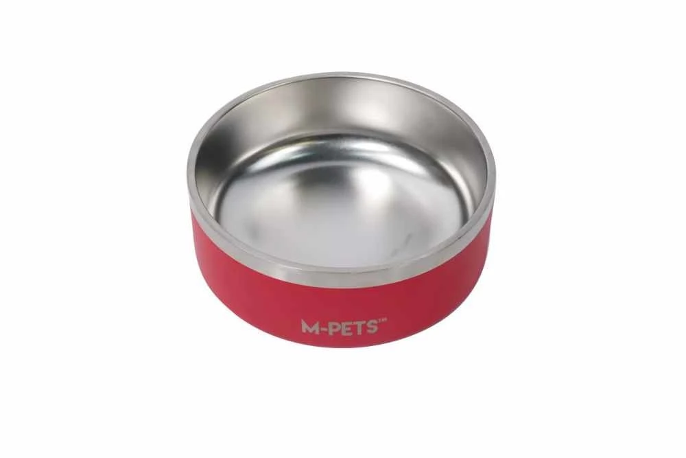M-Pets Dubbelwandige Drink- Of Voerbak Eskimo Rood 4 M-Pets Dubbelwandige Drink- Of Voerbak Eskimo Rood - Afbeelding 2