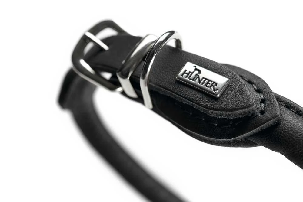 Hunter Hondenhalsband Round & Soft Zwart 5 Hunter Hondenhalsband Round & Soft Zwart - Afbeelding 3